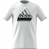 Children’s Short Sleeve T-Shirt Adidas B Bos Retro White