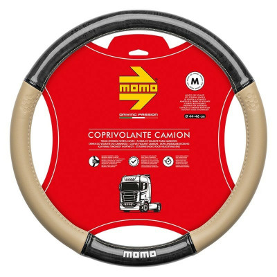 Steering Wheel Cover MOMO MOMLSWCTLXBEB Black Beige Ø 44-46 cm