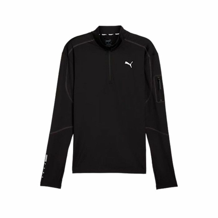 Men’s Sweatshirt without Hood Puma Flex 1/4 Zip Black