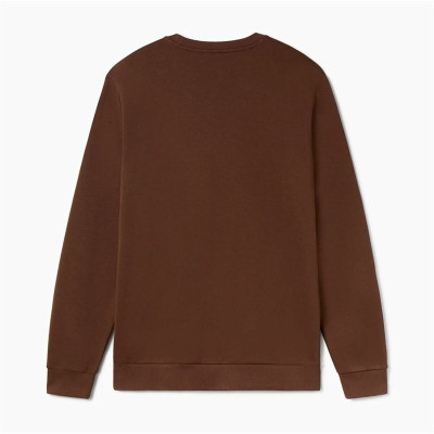 Men’s Sweatshirt without Hood Puma Essentials+ Graphic Crew Fl Hombre Brown