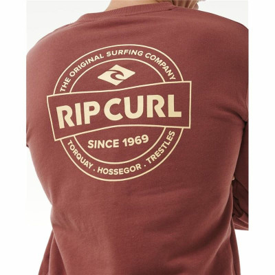 Men’s Sweatshirt without Hood Rip Curl Stapler Crew Brown