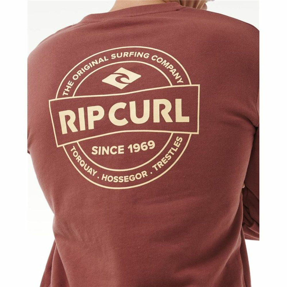 Men’s Sweatshirt without Hood Rip Curl Stapler Crew Brown