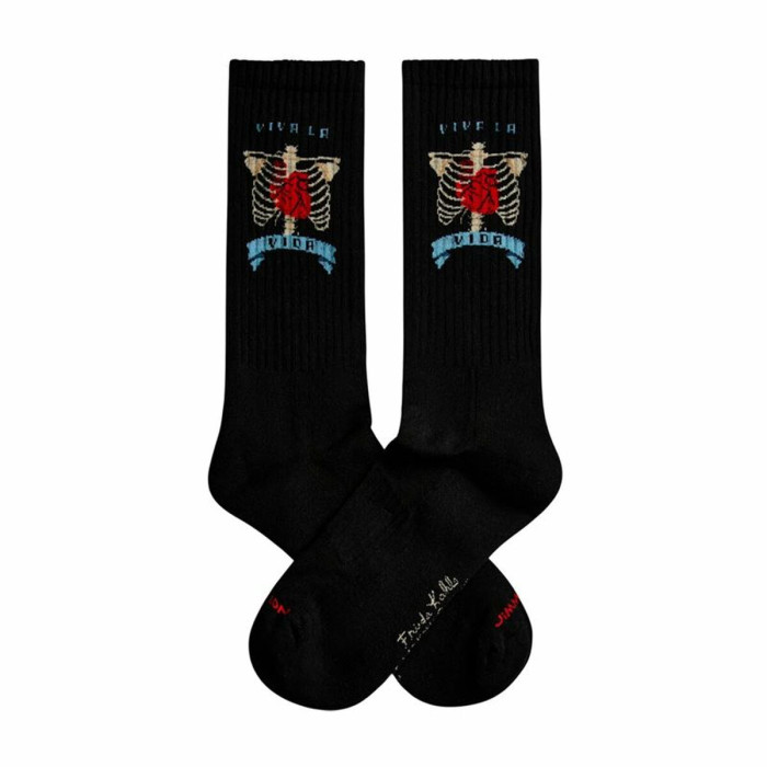 Sports Socks Jimmy Lion Athletic Frida Heart Black