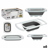 Strainer Kinvara White Grey polypropylene TPR 60 x 26 x 12 cm 39,5 x 4,5 x 26 cm (6 Units)