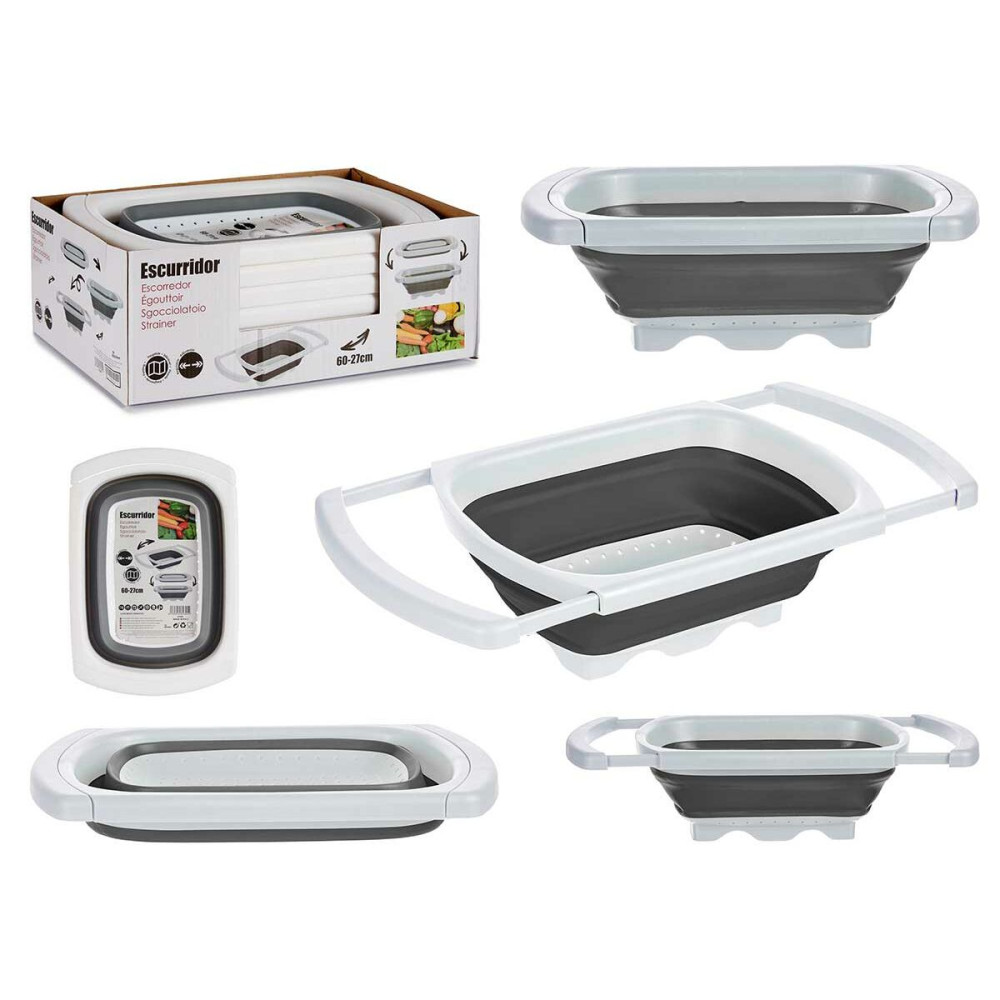 Strainer Kinvara White Grey polypropylene TPR 60 x 26 x 12 cm 39,5 x 4,5 x 26 cm (6 Units)