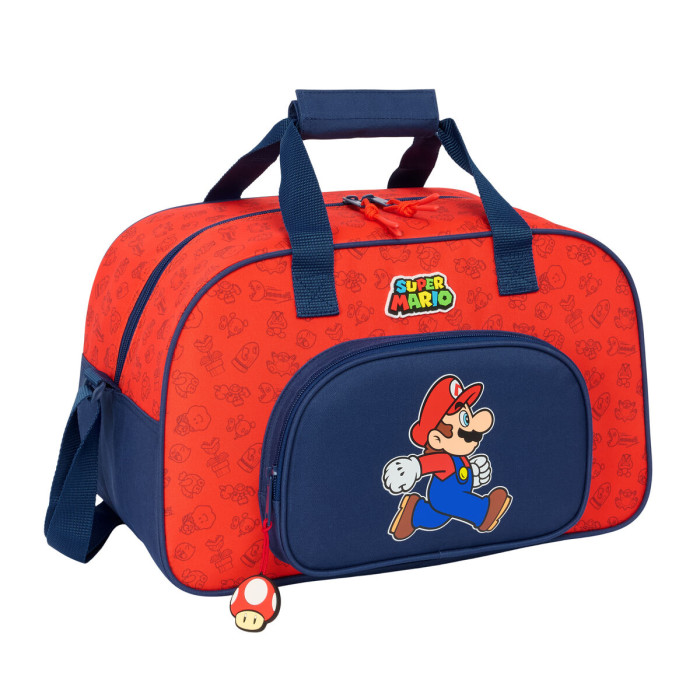 Sports bag Super Mario Trick Red Dark blue 40 x 24 x 23 cm