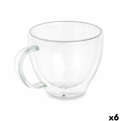Tea and coffee cup Vivalto Transparent Borosilicate Glass 140 ml (6 Units)