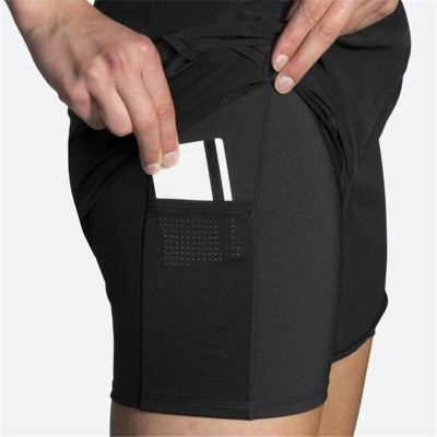 Sports Shorts for Women Brooks Chaser 5" 2-in-1 Black
