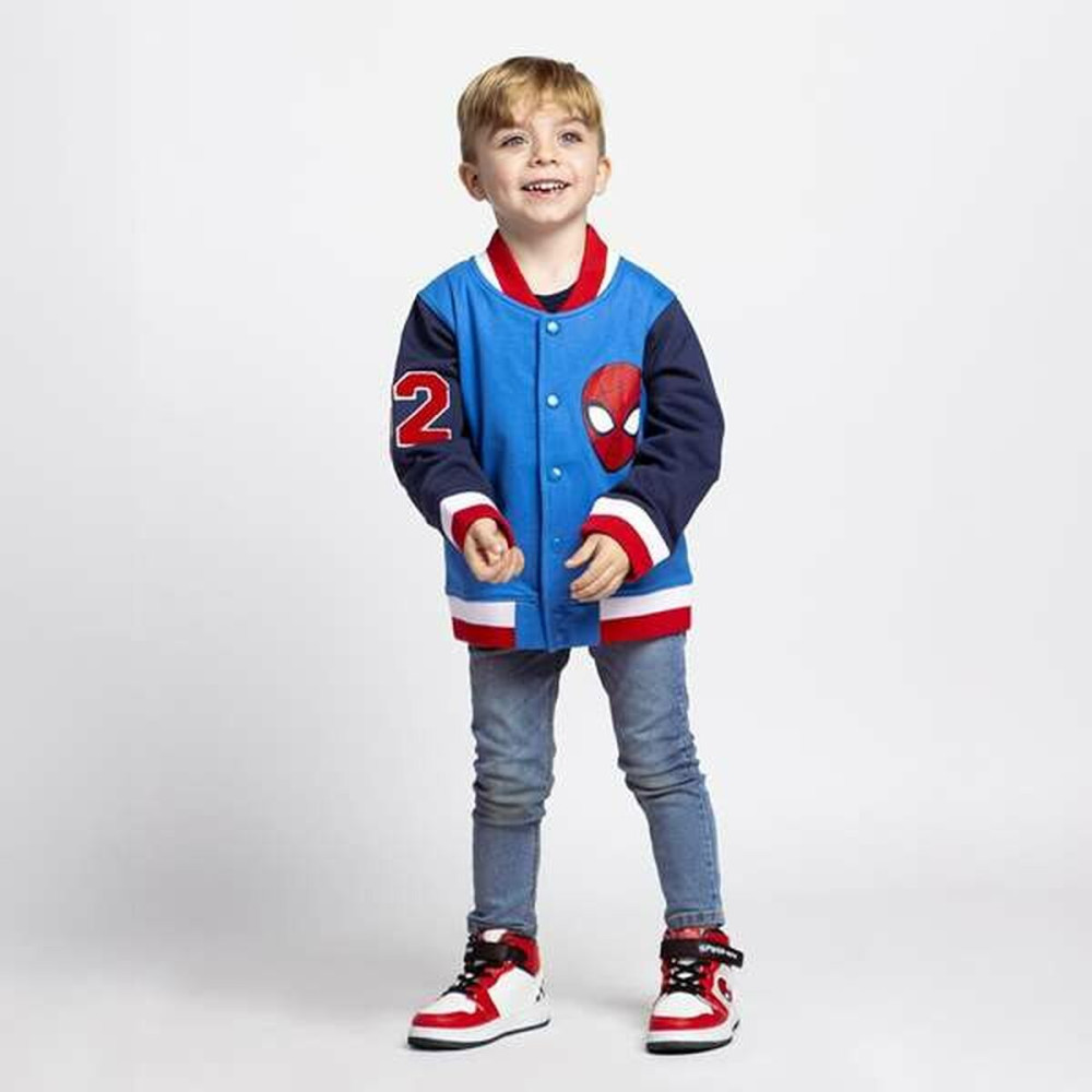 Children's Tracksuit Top Spider-Man Blue
