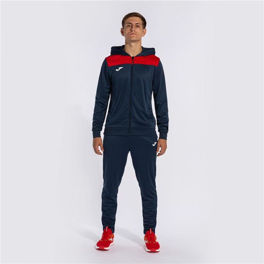 Tracksuit for Adults Joma Sport PhoenIX II Red Navy Blue Children's Men 2 Pieces