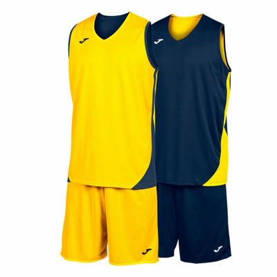 Adult's Sports Outfit Joma Sport Kansas Yellow Multicolour Navy Blue 2 Pieces