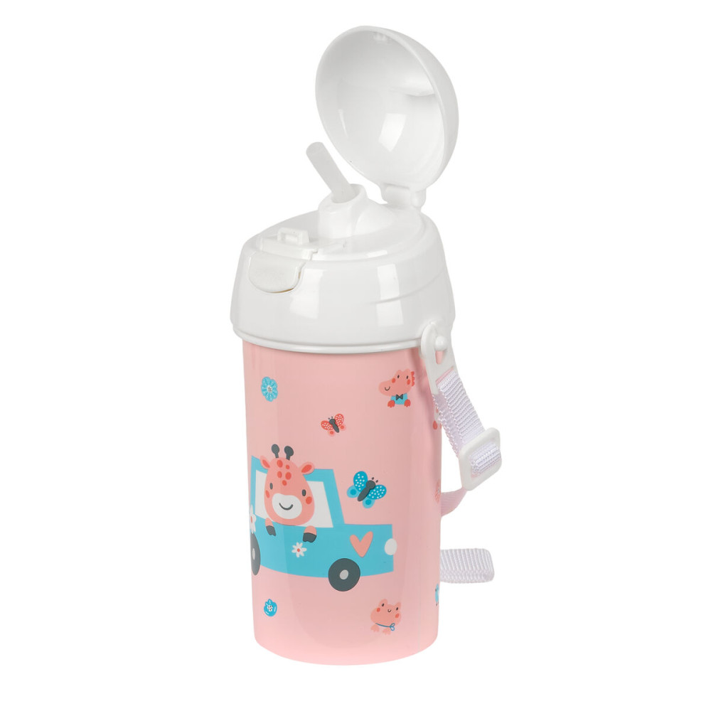 Water bottle Safta Jirafa Coral PVC 500 ml