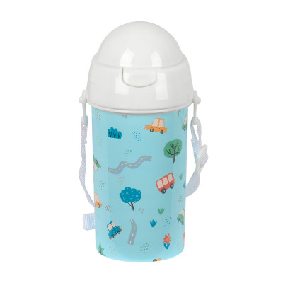 Water bottle Safta Coches Blue PVC 500 ml