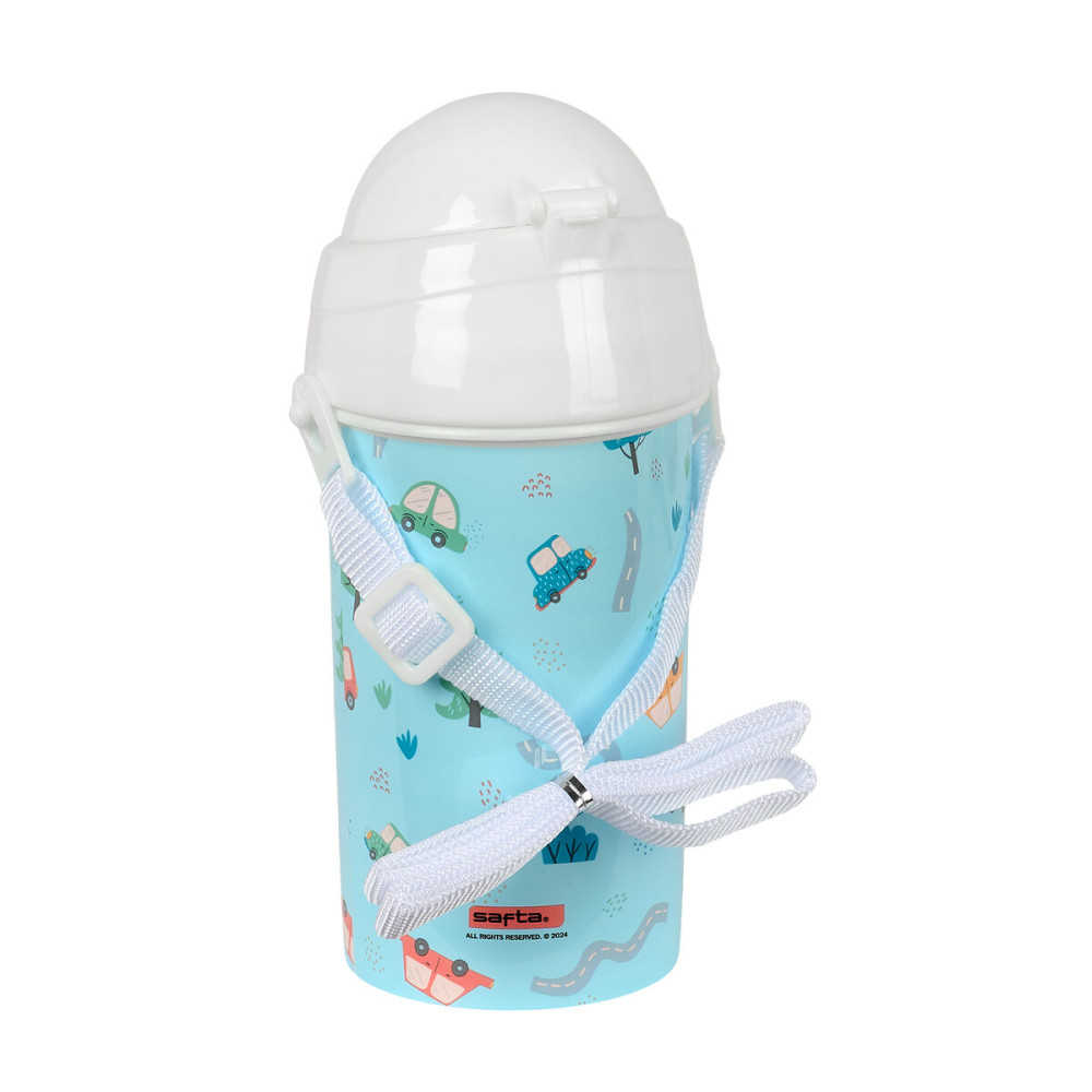Water bottle Safta Coches Blue PVC 500 ml