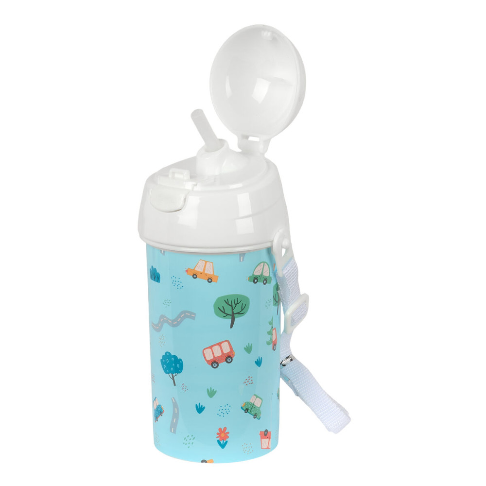 Water bottle Safta Coches Blue PVC 500 ml