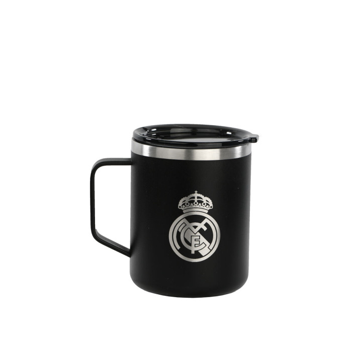 Thermal Cup with Lid Real Madrid C.F. Navy Blue Stainless steel