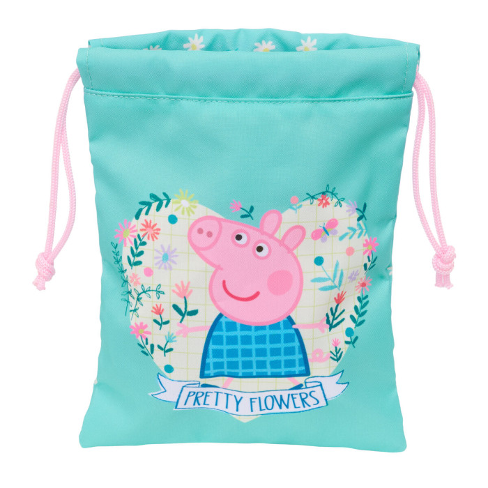 Lunchbox Peppa Pig Pretty flowers Yellow Mint