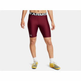 Sports Leggings for Men Under Armour Hg 8In Burgundy Crimson Red
