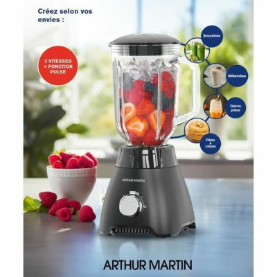 Cup Blender Arthur Martin AMPB40 Transparent 400 W 1,5 L