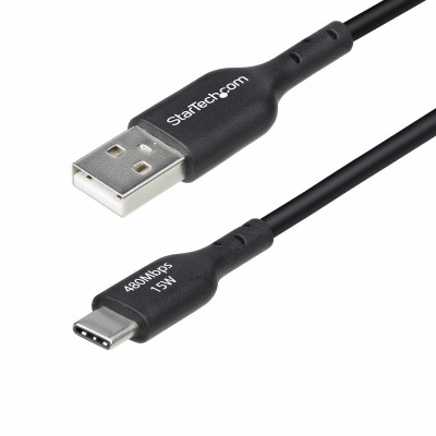 USB Cable Startech USB2AC1MNC Black 1 m