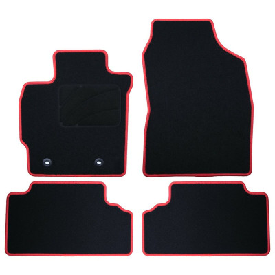 Car Floor Mat Set OCC Motorsport OCCTY0001RD Black Toyota Auris (2007-2013) 5 Pieces
