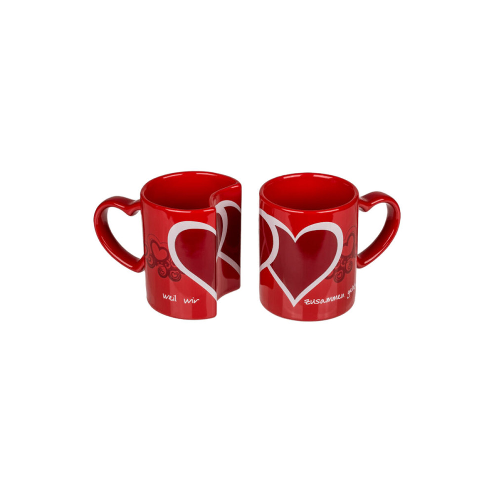 Set of Mugs Out of the Blue Red (2 Units)