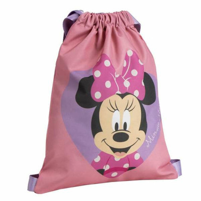 Backpack with Strings Minnie Mouse Pink 27 x 33 cm