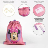Backpack with Strings Minnie Mouse Pink 27 x 33 cm