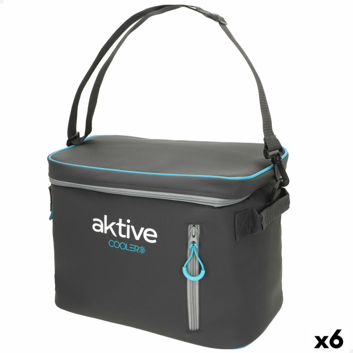 Portable Fridge Aktive 18 L 34 x 26 x 21 cm Black (6 Units)