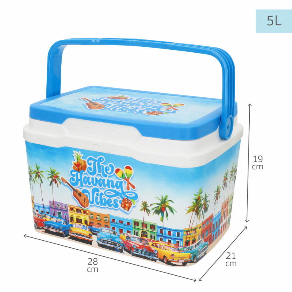 Portable Rigid Cooler Aktive 5 L 28 x 19 x 21 cm Blue (6 Units)