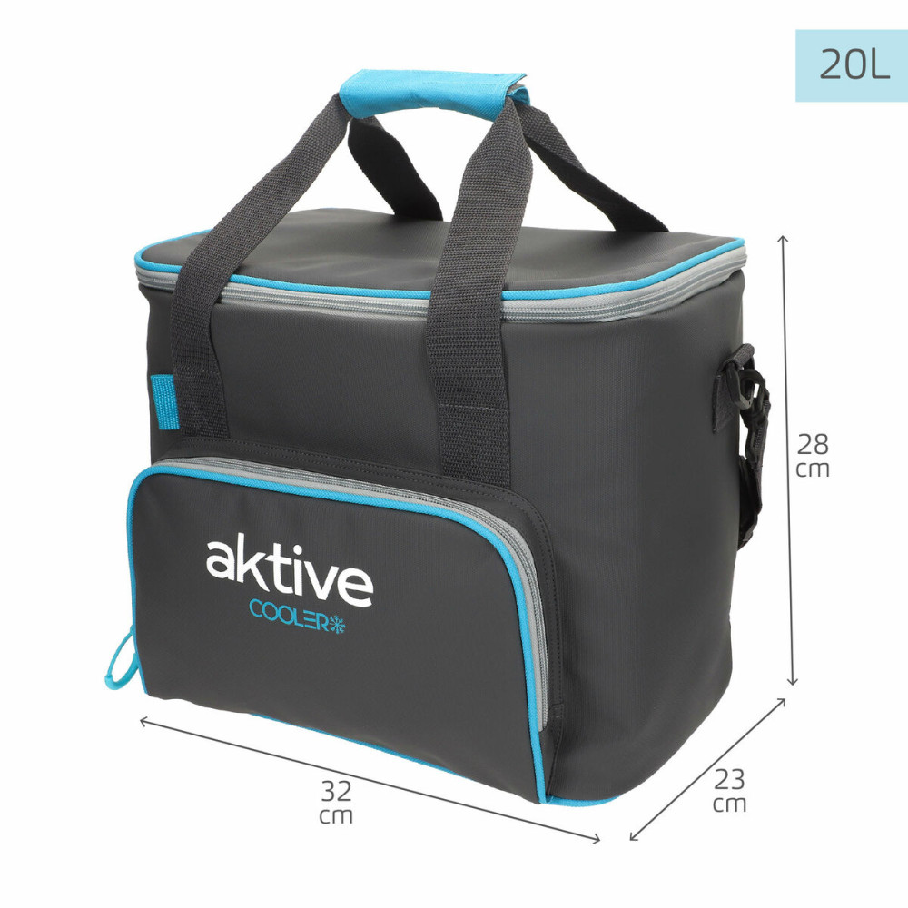 Portable Fridge Aktive 20 L 32 x 28 x 23 cm Black (4 Units)