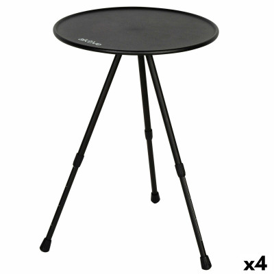 Folding Table Aktive Black 37 x 55 x 37 cm (4 Units)