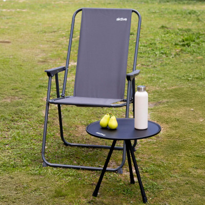 Folding Table Aktive Black 37 x 55 x 37 cm (4 Units)