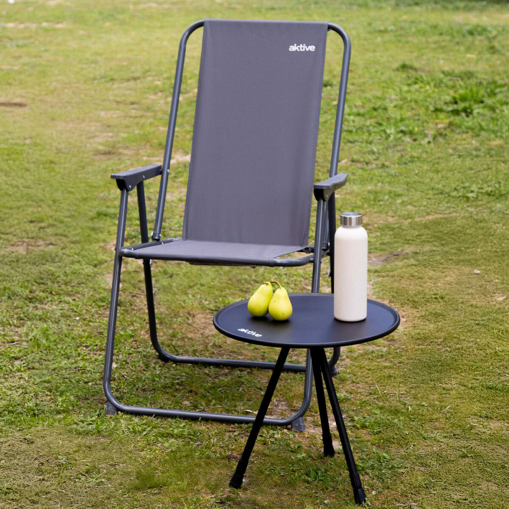 Folding Table Aktive Black 37 x 55 x 37 cm (4 Units)