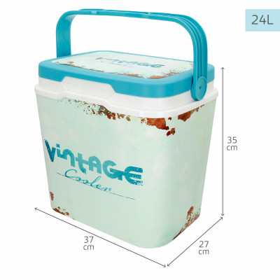 Portable Rigid Cooler Aktive 24 L 37 x 35 x 27 cm Blue (2 Units)