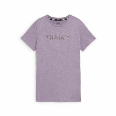 Women’s Short Sleeve T-Shirt Puma Graphic Train Lavendar