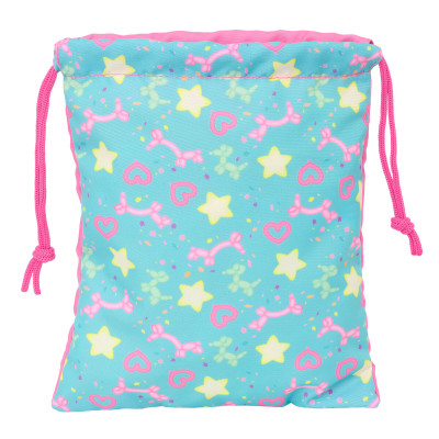 snack bag Gabby's Dollhouse Confetti Pink Turquoise