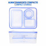 Set of Stackable Hermetically-sealed Kitchen Containers Max Home 29 x 12 x 20 cm 6 Units