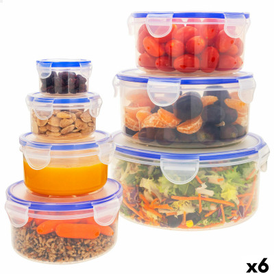 Set of Stackable Hermetically-sealed Kitchen Containers Max Home 23 x 11 x 23 cm 6 Units