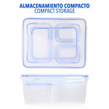 Set of Stackable Hermetically-sealed Kitchen Containers Max Home 27 x 12 x 20 cm 6 Units