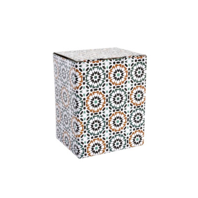 Cup with Tea Filter DKD Home Decor Multicolour Orange Tile Arab 300 ml (2 Units)