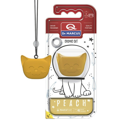 Car Air Freshener Dr Marcus Cosmic Cat Peach Plastic Pendant