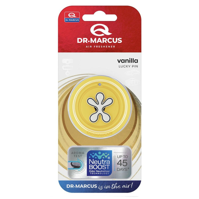 Car Air Freshener Dr Marcus Lucky Pin Vanilla Plastic Fragrance