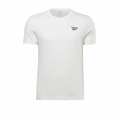 Men’s Short Sleeve T-Shirt Reebok Identity Left Chest Logo White