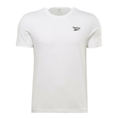 Men’s Short Sleeve T-Shirt Reebok Identity Left Chest Logo White