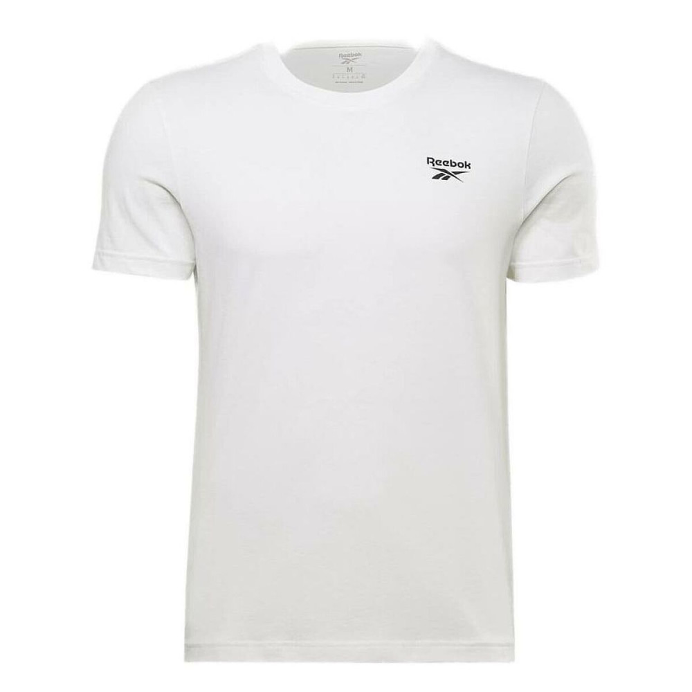 Men’s Short Sleeve T-Shirt Reebok Identity Left Chest Logo White