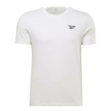 Men’s Short Sleeve T-Shirt Reebok Identity Left Chest Logo White