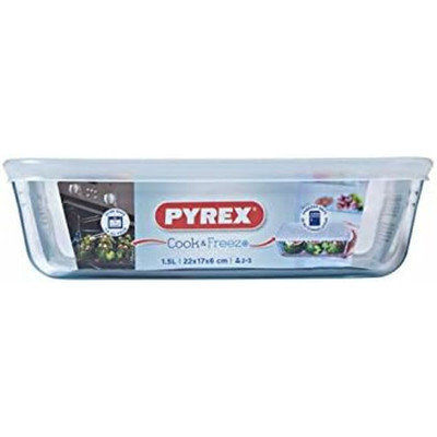 Food Preservation Container Pyrex White Transparent Rectangular 1,5 L