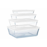 Food Preservation Container Pyrex White Transparent Rectangular 1,5 L