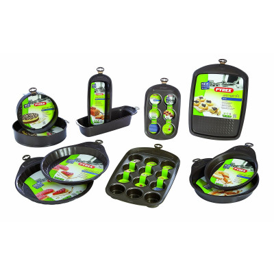 Cake Mould Pyrex Brown Black Metal